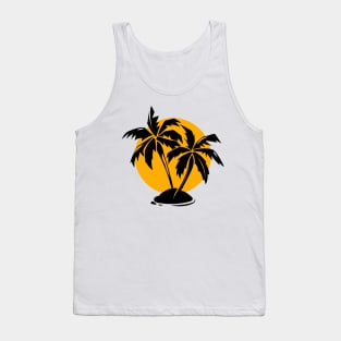 tropical Paradise Palm trees and sun Tank Top